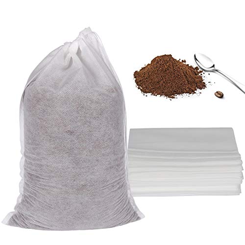 YQL Cold Brew Coffee Filter Bags, 8X12 Inch 50PCS No Mess Cold Brew Coffee Filters Disposable Mesh Brewing Bags Tea Filter Bag For Cold Brew Coffee or Tea(4x6/6x10inch Available)