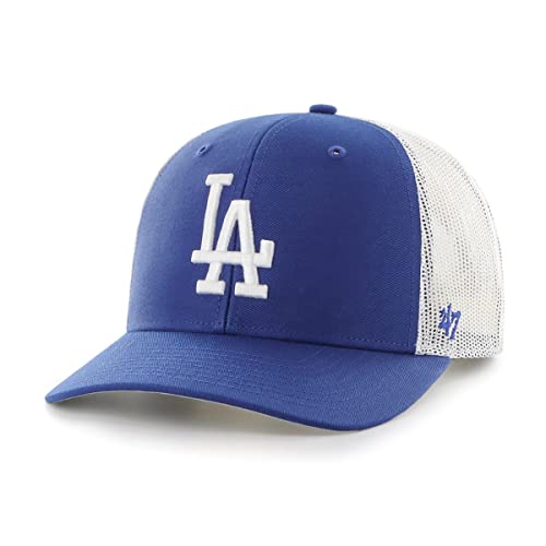 '47 MLB Trucker Snapback Adjustable Hat, Adult One Size Fits All - Los Angeles Dodgers, Los Angeles Dodgers Blue