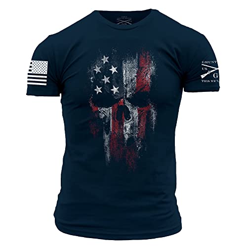 Grunt Style American Reaper 2.0 Men's T-Shirt (Midnight Navy, XXXXLarge)