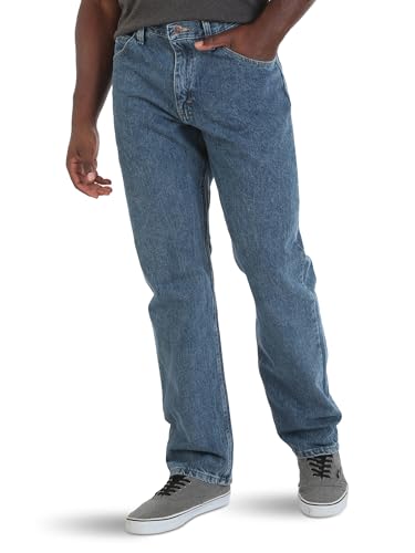 Wrangler Authentics Men's Classic 5-Pocket Relaxed Fit Cotton Jean, Vintage Stonewash, 36W x 30L