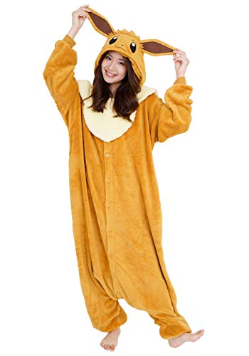 SAZAC Kigurumi - Pokemon - Eevee - Onesie Jumpsuit Halloween Costume (X-Large)