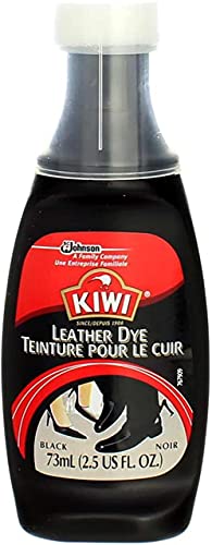 KIWI Leather Dye Restorer | For Shoes, Boots, Furniture, Jacket, Briefcase and More | Black | Includes Sponge Applicator