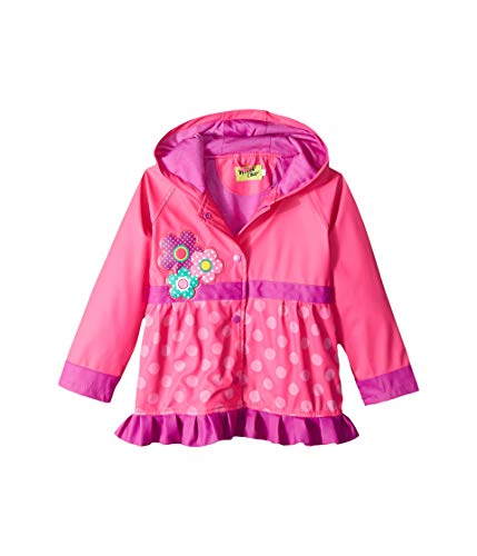 Western Chief girls Soft Lined Character Rain Jacket, Flower Cutie, 4T US