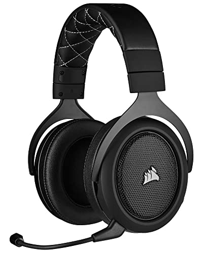 Corsair HS70 Pro Wireless Gaming Headset - 7.1 Surround Sound Headphones for PC, MacOS, PS5, PS4 - Discord Certified - 50mm Drivers – Carbon,Black