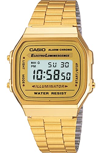 Casio Vintage Retro Gold Digital Dial Stainless Steel Unisex Watch A168WG9UR