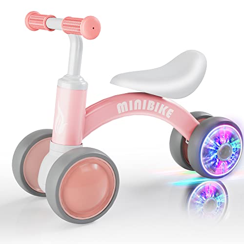 Cawhad Colorful Lighting Baby Balance Bike for 1-3 Year Old Boy and Girl Gift,10-36 Month Toddler Balance Bike,Colorful Lighting Rear Wheel Design, No Pedal 4 Silence Wheels,First Birthday Gifts.