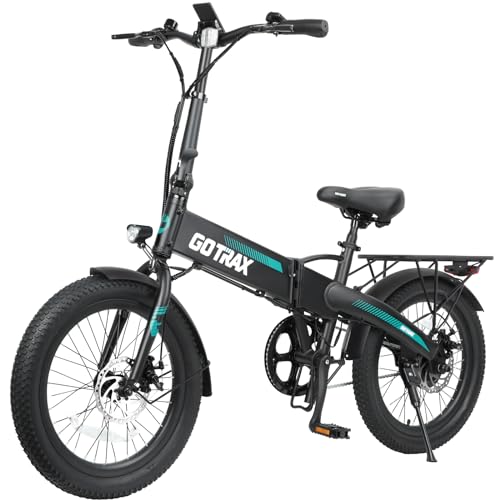 Gotrax R1 20' Folding Electric Bike with 40 Miles Range by 48V Battery, 20Mph Power by 350W, Weighs Only 45lbs, LCD Display & 5 Pedal-Assist Levels, Suitable for Leisure Riding&Commuting Black