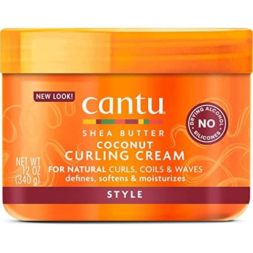 Cantu Coconut Curling Cream with Shea Butter for Natural Hair, 12 oz, Packaging may vary