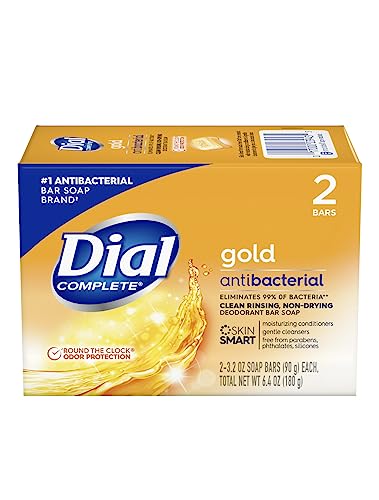 Dial Gold Antibacterial Deodorant Soap, 2 Pack, Total Net Wt 6.4 oz