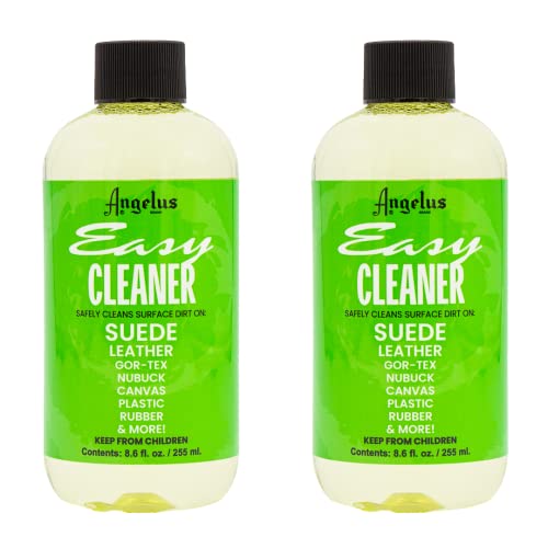 Angelus Easy Cleaner Sneaker Cleaner- Safetly Cleans dirt & Grime on all Fabric Types- Great for Shoes, Coats, Jackets, Canvas, Vinyl & More- 8.6 oz(2 pack)
