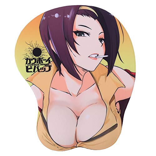 Boo Ace CowboyBebop Anime Mouse Pads Boob Oppai Gaming 3D Mousepads 2Way Skin
