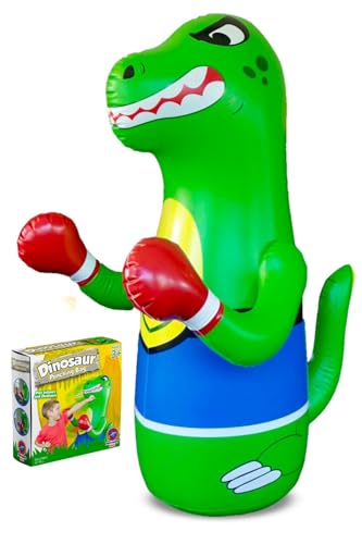 Preferred Toys - Bop Bag Inflatable Punching Dinosaur Toy with Instant Bounce Back for Kids (47' Height)