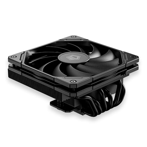 ID-COOLING IS-67-XT Black 67mm Height Low Profile CPU Cooler 6 Heatpipes CPU Air Cooler for HTPCs, ITX, and Small Form Factor Builds, 120x15mm Slim Fan, Support Intel LGA1700/1200/115X, AMD AM5/AM4