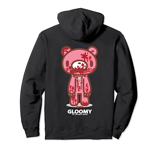 Gloomy Bear Naughty Grizzly Anime Fan Edgy Fantasy Gamer Pullover Hoodie