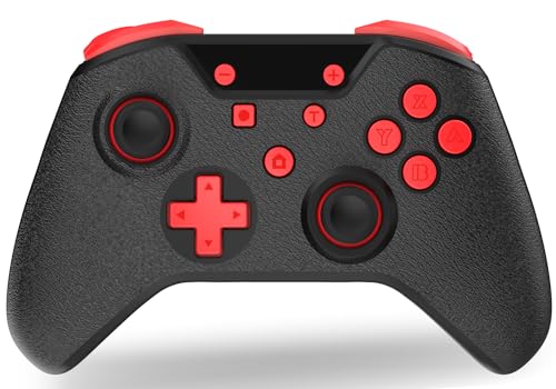 GCHT GAMING Wireless Switch Controllers Compatible with Nintendo Switch/Lite/OLED/PC/STEAM, Switch Pro Controller with Wake-up, Turbo, Vibration, Gyroscope, Programm Back Button (Black)