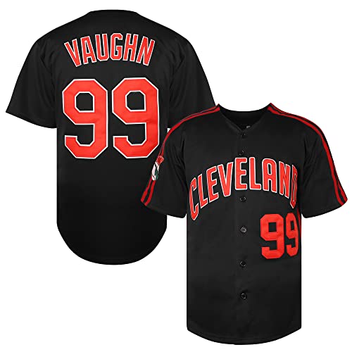 TKJPYWYH Ricky Vaughn 99 Movie Baseball Jersey,90s Hip Hop Clothing Stitched Sports Fan Shirt Navy Grey White S-3XL(99 Navy,Medium)