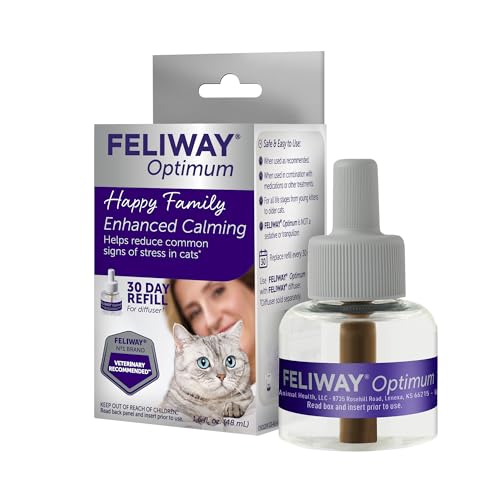 FELIWAY Optimum, Enhanced Calming Pheromone 30-day Refill – 1 Pack, Translucent