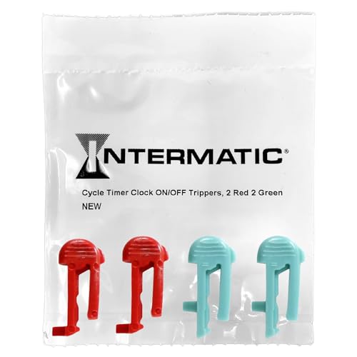 Intermatic Cycle Timer Clock ON/OFF Plastic Switch Trippers - P1000 PB PF1100 Series, 2 Red, 2 Green