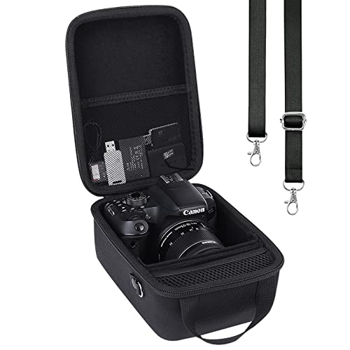 co2CREA Hard Travel Case Replacement for Canon EOS Rebel T7 T8i T100 DSLR Camera 18-55mm Lens