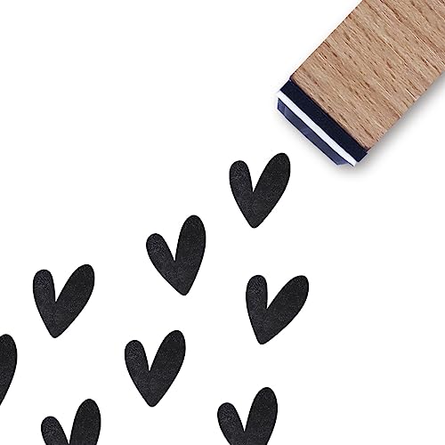 Heart Love Rubber Stamp, 3/5 Inch Small Mini Stamp for Scrapbooking Card Making Planner