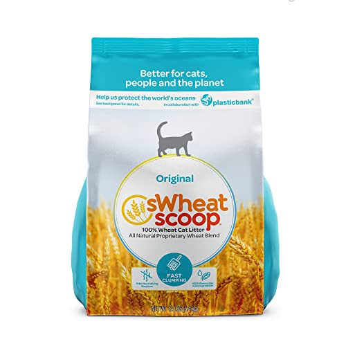 sWheat Scoop Wheat-Based Natural Cat Litter, Original Fast Clumping, 12 Pound Bag