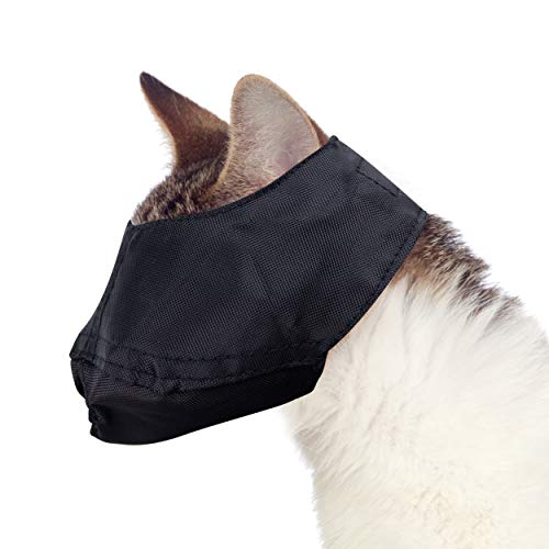 Downtown Pet Supply - Cat Muzzle for Grooming - Gentle and Soft Muzzle - Cat Grooming Supplies - Nylon - Medium