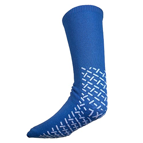 PrimeMed XXXL Blue Slip Stop Socks (4 Pairs) (Extra Wide Bariatric) (XXXL) (Triple Extra Large)