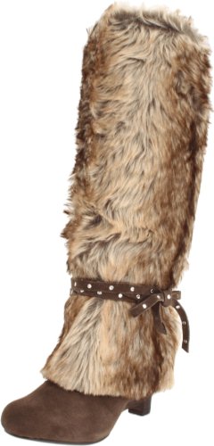 Naughty Monkey Women's Shaggy D Boot,Taupe,6 M US