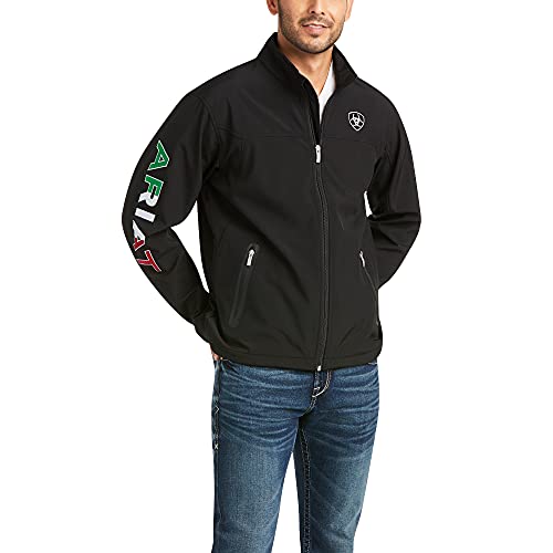 Ariat Male New Team Softshell MEXICO Water Resistant Jacket Black Small