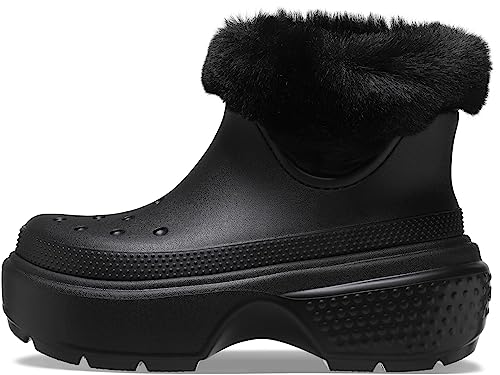 Crocs Unisex Stomp Lined Boots Snow, Black, Numeric_5 US Men
