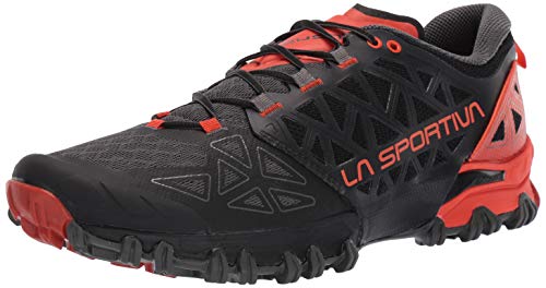 La Sportiva Bushido II Running Shoe - Men Carbon/Tangerine 42