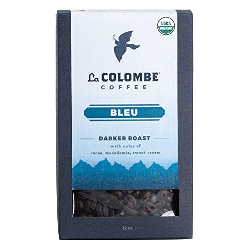 La Colombe Bleu Dark Roast Whole Bean Coffee - 12 Ounce, 1 Pack - Notes of Cocoa, Macadamia & Sweet Cream with Beans from Honduras, Nicaragua and Peru