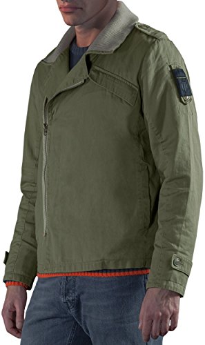 Musterbrand Men's MBWOT009 Tank Captain Casual Jackets, Olive, X-Large