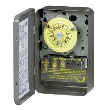 Intermatic T101 24-Hour Mechanical Time Switch, 120 VAC, 60Hz, SPST, Indoor Metal Enclosure, 1 Hour Interval