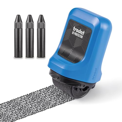 Trodat ID Protector Ink Roller – Identity Theft Protection Roller Stamp – incl. 3 Refill Inks