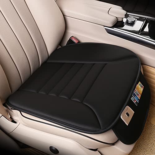 Lofty Aim Premium Car Seat Cushion, Driver Seat Cushion with Comfort Memory Foam & Non-Slip Rubber Bottom, Car Seat Pad Works with 95% of Vehicles and Office Chair or Home (Black)