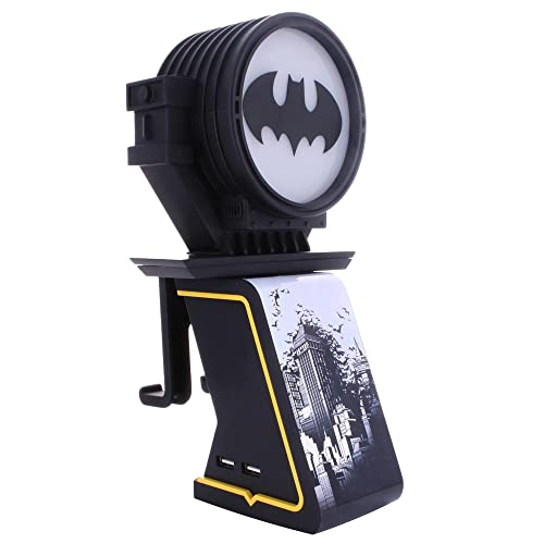 Exquisite Gaming LED Ikons: DC Comics Batman Bat Signal-Charging Phone & Controller Holder - Light Up Gaming Controller/ Mobile Phone/ Device Charging Holder, Includes 4'Charging Cable (CGIKDC400483)