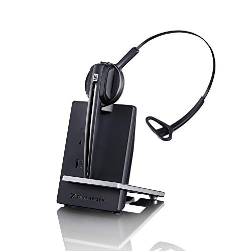 Sennheiser Enterprise SolutionD 10 Phone (506410) Single-Sided Wireless DECT Headset for Direct Desk Phone Connection, with Noise Cancelling Microphone (Black) (Renewed)