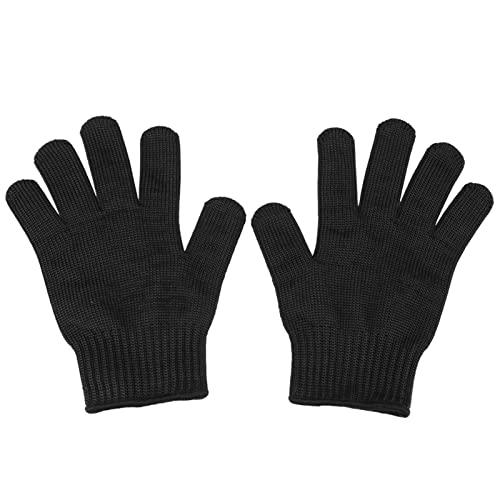 Naroote Cut Resistant Gloves, Stainless Steel Mesh Gloves Cutting Gloves Cut Proof Gloves with Polyester Fiber for Industrial Use for Industrial Use, Construction Work, Food Processin