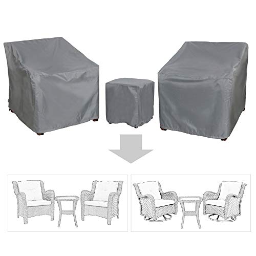 Baner Garden B15 3-Piece Outdoor Veranda Patio Garden Furniture Cover Set with 600D Durable and Water Resistant Fabric…