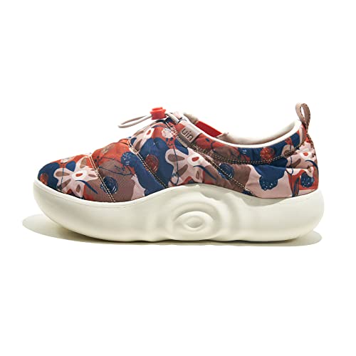UIN Women's Camping Walking Travel Shoes Casual Slip On Loafers Lightweight Art Painted Fashion Sneaker Toledo Ⅹ Romantic Flower Field (9)