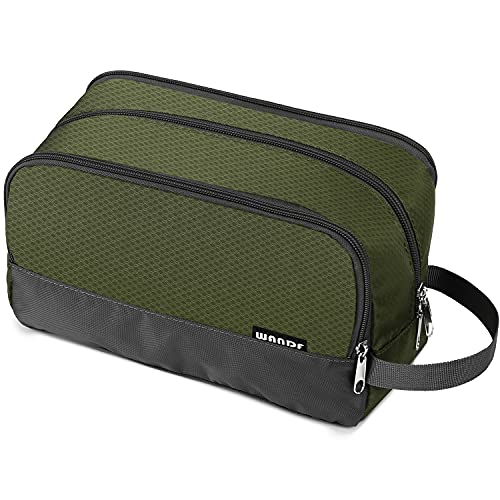 Toiletry Bag for Men Hanging Dopp Kit Water Resistant Shaving Bag Small Toiletry Bag for Traveling (Army Green)