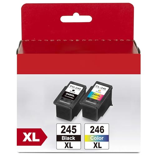 245XL Black and The 246XL Color Replacement for Canon 245XL 246XL Combo Pack Work for Canon Pixma MX490 MX492 MG2522 MG3022 MG2520 TS3100 TS3122 TS3300 TS3322 TR4522 Printer (1 Black, 1 Tri-Color)