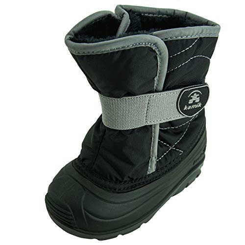 Kamik Unisex Baby SNOWBUG3 Snow Boot, Black, 8 Medium US Toddler