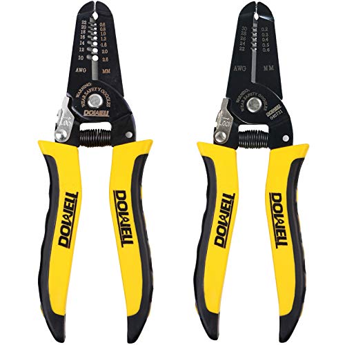 DOWELL 10-22AWG+22-30AWG Wire Stripping Tool Wire Stripper Cutter Pliers Tool Multi-Function Hand Tool for Electrician 2-Piece