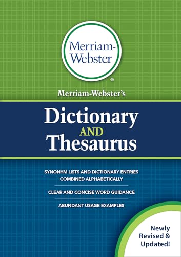 Merriam-Webster's Dictionary and Thesaurus, Newest Edition, Trade Paperback