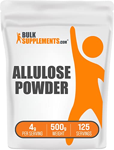 BulkSupplements.com Allulose Powder - Allulose Sweetener, Sugar Substitutes for Baking, Sugar Alternative - Pure & Gluten Free, 4g per Servings, 500g (1.1 lbs) (Pack of 1)