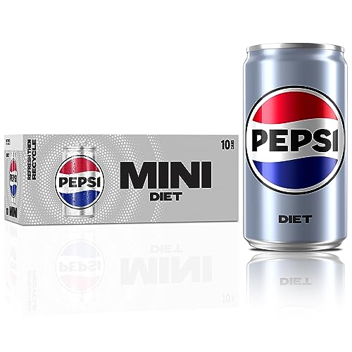 Diet Pepsi Soda, 7.5 Ounce Mini Cans, 10 Pack