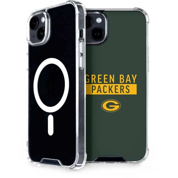 Skinit Phone Case Compatible with MagSafe iPhone 15 - Officially Licensed NFL Green Bay Packers Green Performance Series Design