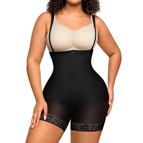 FeelinGirl Shapewear for Women Seamless Firm Triple Control Faja Plus Size Tummy Control Body Shaper Black XXL